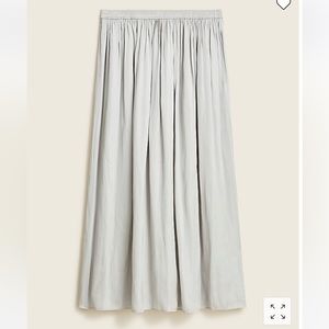 J Crew Side-Slit Featherweight Satin Maxi Skirt, NWT